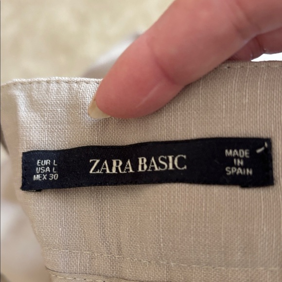 Zara Basic Light Tan Trousers - Picture 3 of 4